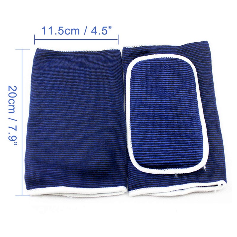 YCYU Workouty 1 Pair Compression Elbow Pads Arm Brace Support Fitness Arm Knee Protector Volleyball Basketball Breathable Elbow Wraps (Blue) - Image 5